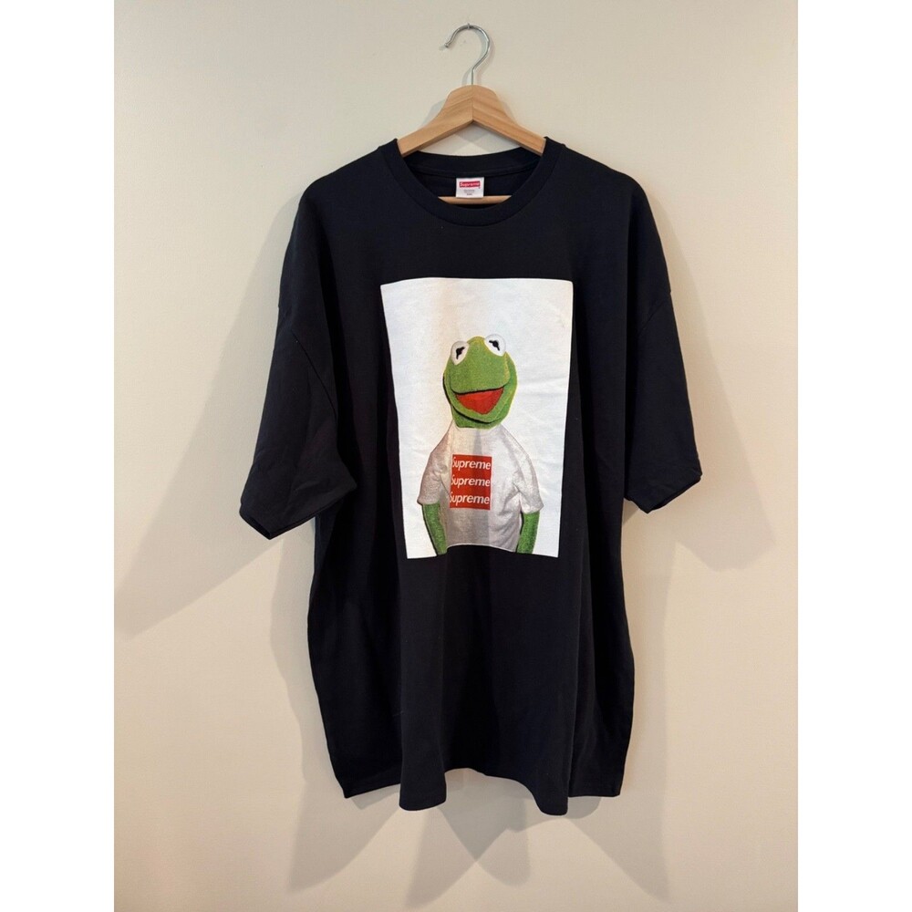 Supreme Kermit Triple Box Logo Black T-Shirt Asspizza XXL RARE